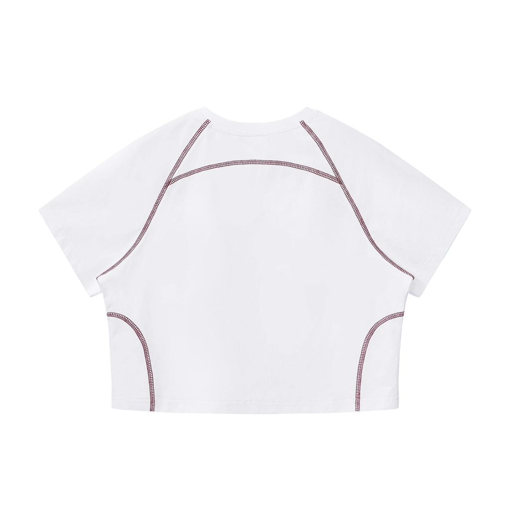 Righteous Women's Contrast Stitch Raglan Crop T-Shirt