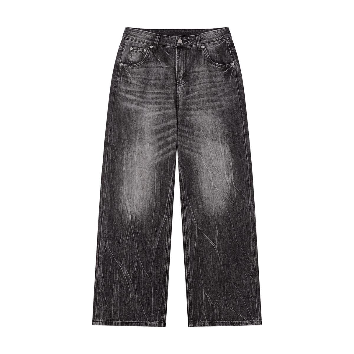 Righteous Men's High Rise Wide Leg Jeans