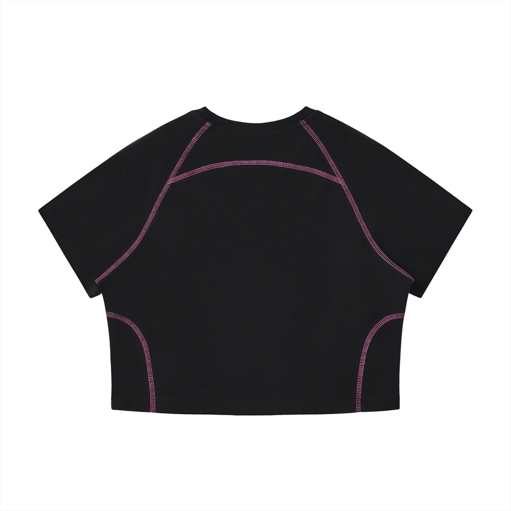 Righteous Women's Contrast Stitch Raglan Crop T-Shirt