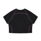Righteous Women's Contrast Stitch Raglan Crop T-Shirt