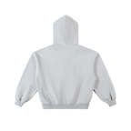 Righteous Contrast-Stitched Boxy Fleece Zip Hoodie