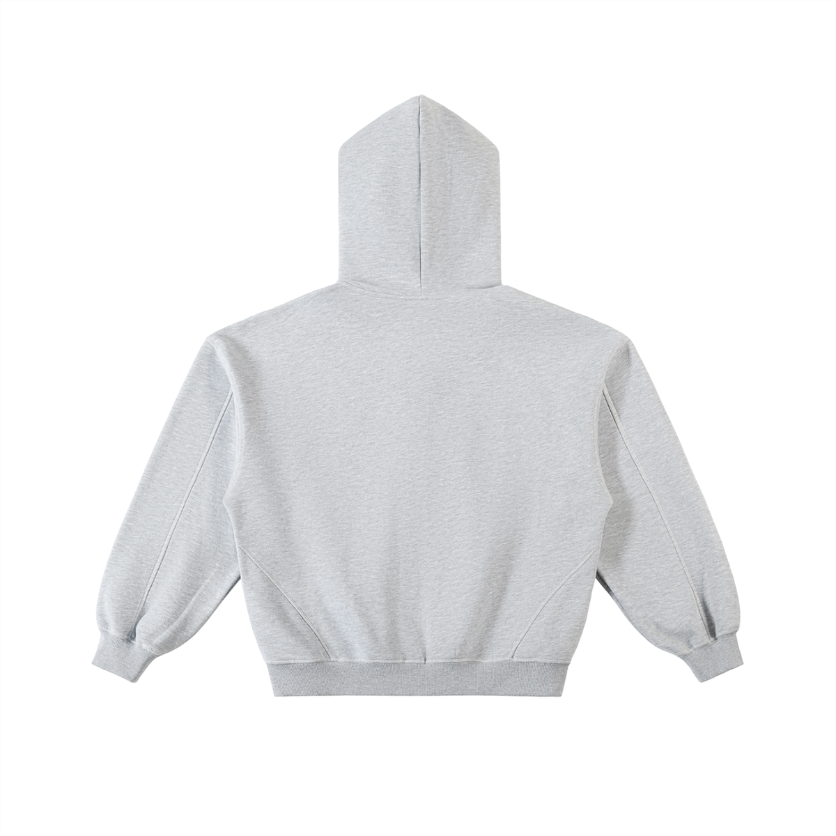 Righteous Contrast-Stitched Boxy Fleece Zip Hoodie