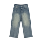 Righteous Men's Vintage Wash Wide Leg Jeans - Blue Wash