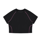 Righteous Women's Contrast Stitch Raglan Crop T-Shirt