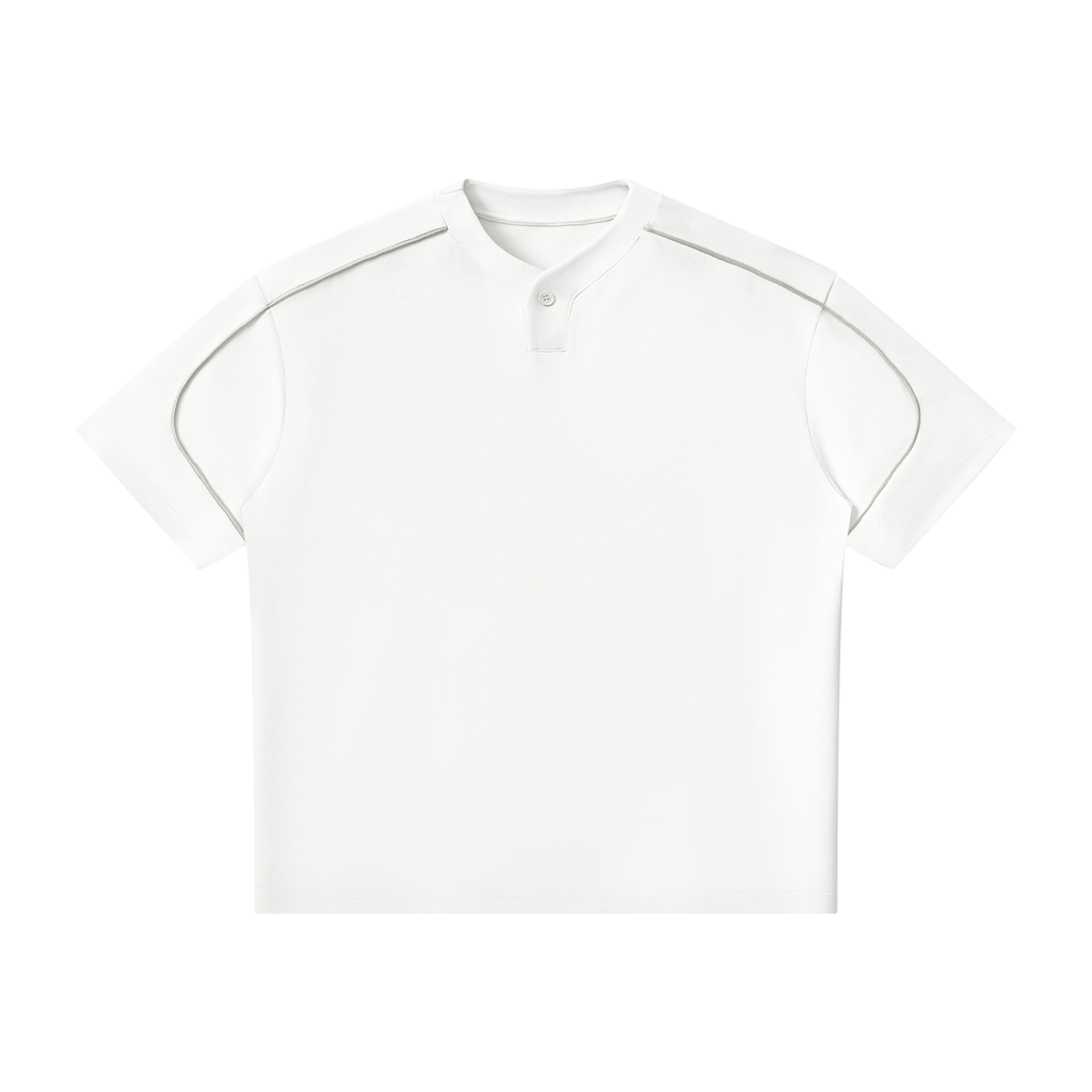 Righteous Unisex Oversized Piping Henley T-Shirt
