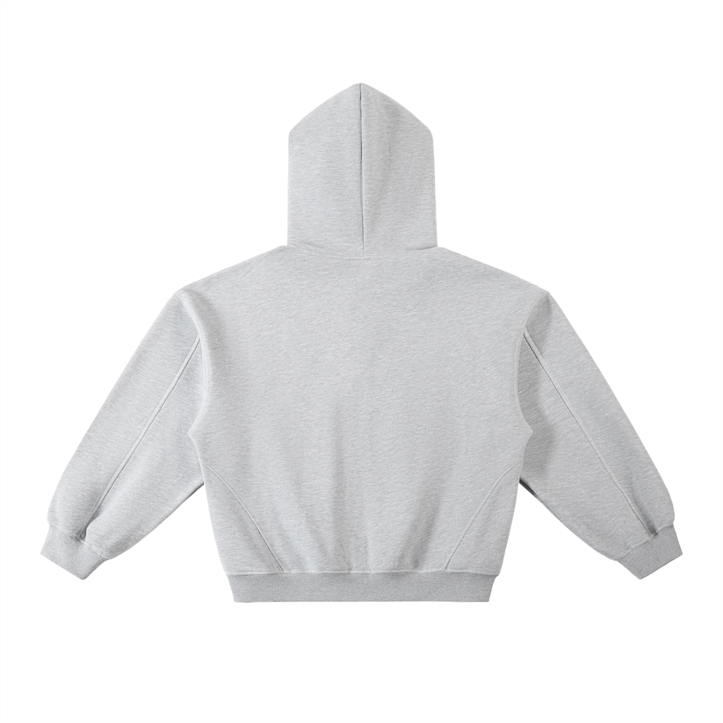 Righteous Contrast-Stitched Boxy Fleece Hoodie