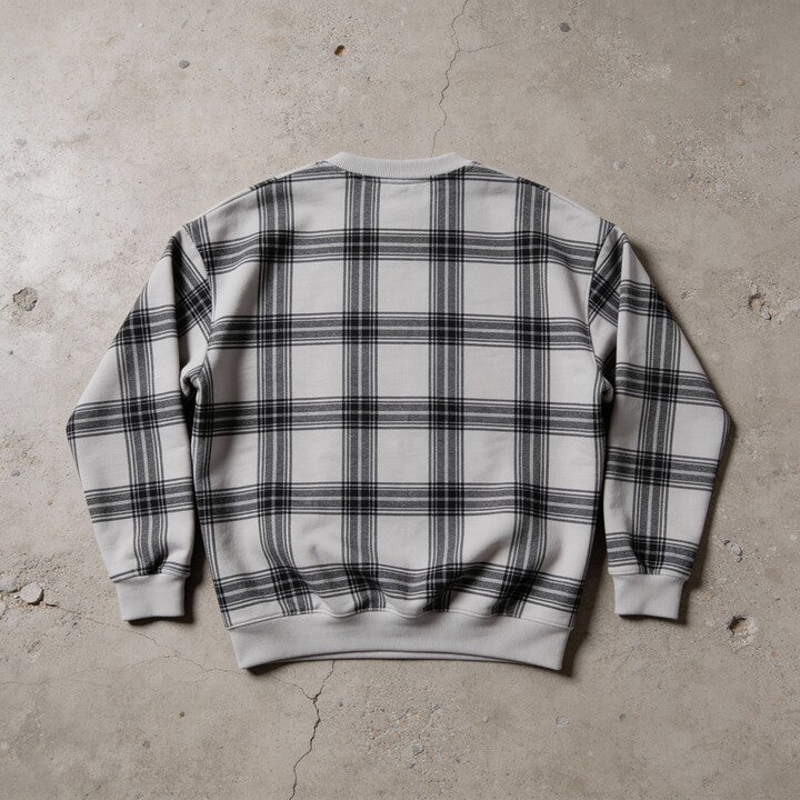 Black Plaid 'Faith' Crewneck