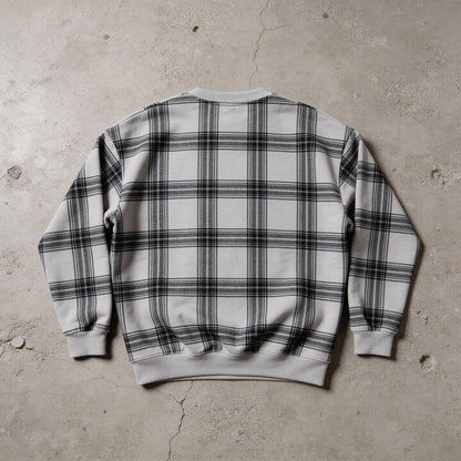 Black Plaid 'Faith' Crewneck