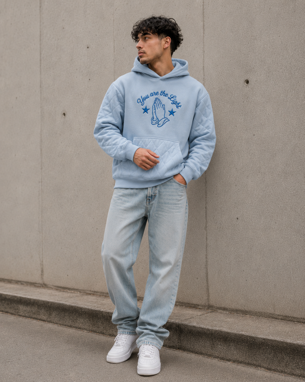 Baby Blue Puff Hoodie
