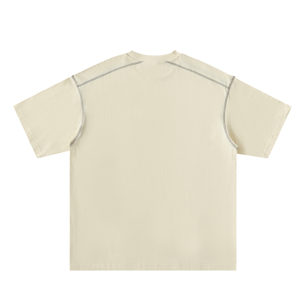 Righteous Oversized Contrast-Stitched Cotton Tee