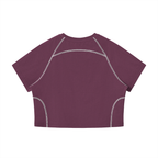Righteous Women's Contrast Stitch Raglan Crop T-Shirt