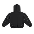 Righteous Contrast-Stitched Boxy Fleece Hoodie