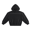 Righteous Contrast-Stitched Boxy Fleece Hoodie