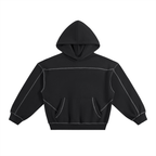 Righteous Contrast-Stitched Boxy Fleece Hoodie