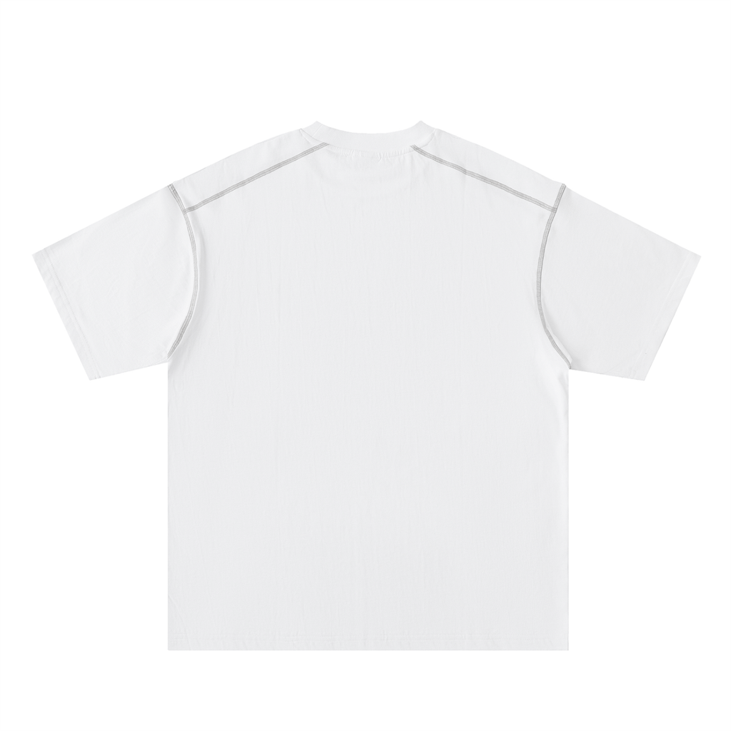 Righteous Oversized Contrast-Stitched Cotton Tee