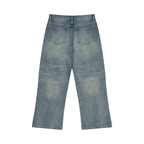 Righteous Men's Vintage Wash Wide Leg Jeans - Blue Wash