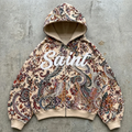 Divine Bloom – Paisley Zip Hoodie